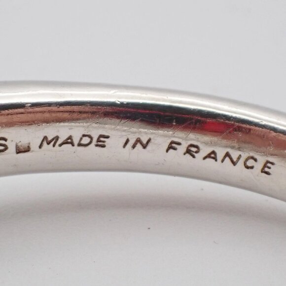 HERMES Logo Cheval Double Horse Head Bangle Bracelet Silver Accessory - Picture 10 of 16